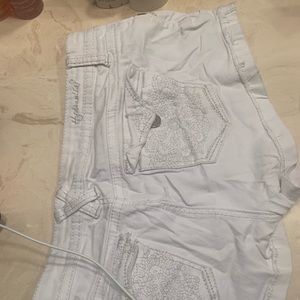 White Jean Shorts